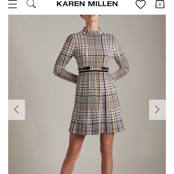 Karen Millen Check Knit Funnel Neck Skater Dress

Size L - Picture 3 of 8